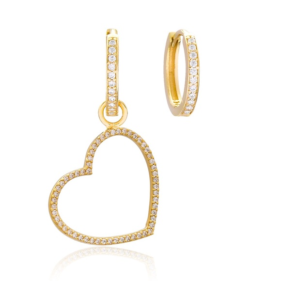 💖💕 Valentine’s Special! 925 Sterling Silver Heart Earrings - Picture 1 of 3